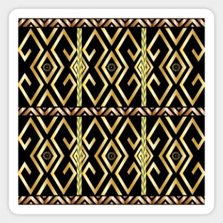 Elegant Black And Gold Moroccan Pattern Sticker